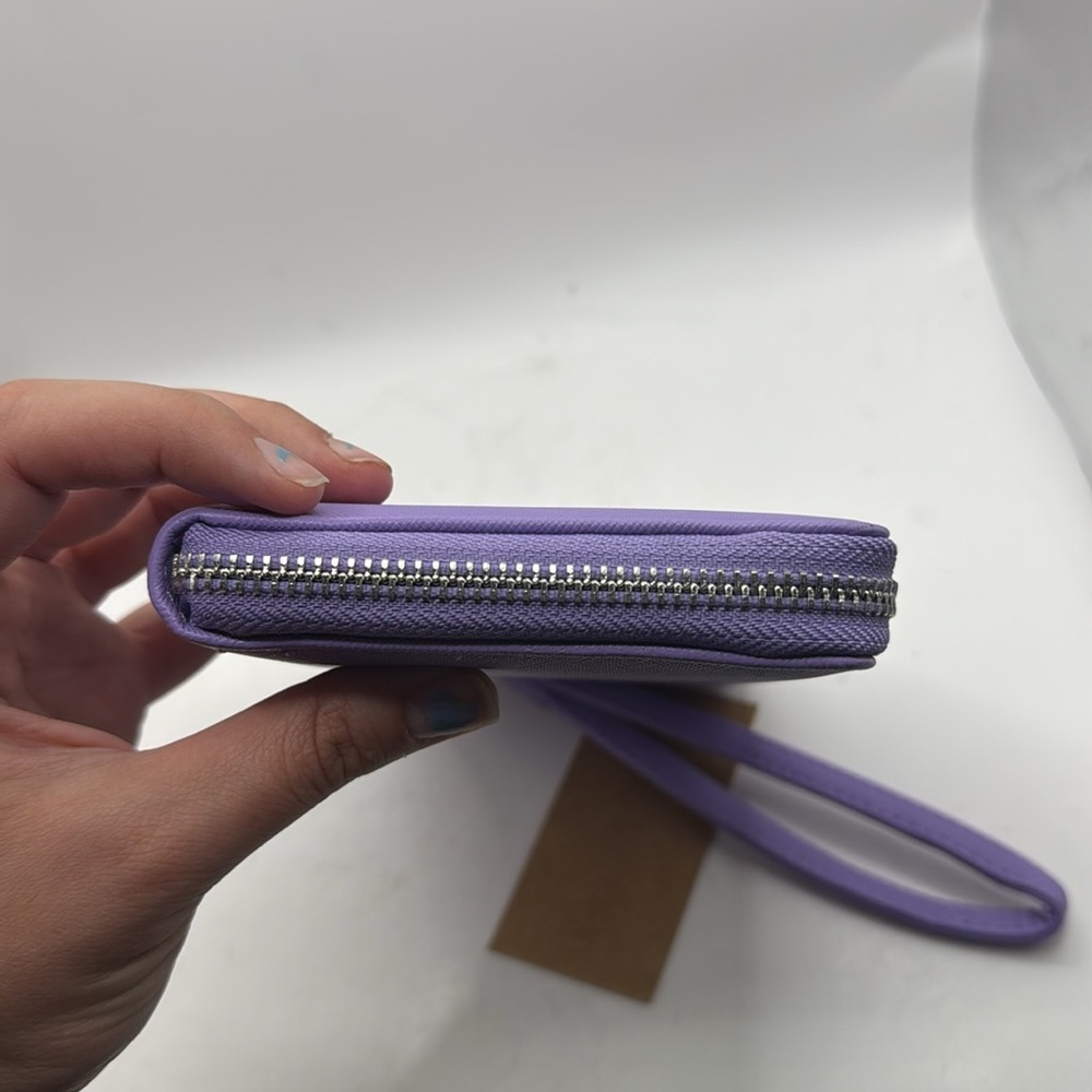 NWT Steve Madden Purple Wristlet Bzipeee Boxed Wallet Clutch Zip Around ID Card - Picture 6 of 16